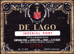 Port Wine Label, Portugal - DE LAGO Imperial Port -|- Compª Vinhas Alto Douro. Vila Nova De Gaia, Oporto - Autres & Non Classés