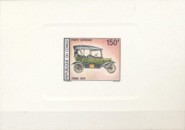 Congo Brazaville 1966, Old Car, Ford 1915, Block COLOUR PROOFS - Mint/hinged
