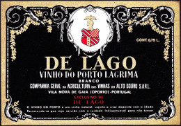 Port Wine Label, Portugal - DE LAGO Vinho Do Porto Lagrima -|- Compª Vinhas Alto Douro. Vila Nova De Gaia, Oporto - Otros & Sin Clasificación