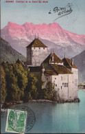 Chillon Et La Dent Du Midi ⵙ LAUSANNE-GARE 11 EXPEDITION 26..V. 1914, Zum:125lll, Mi:113lll,Tell Knabe - Veytaux