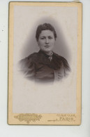 PHOTOS ORIGINALES - CDV AV. 1900 - Portrait Femme élégante - Photo LORTET 55 Rue Cler à PARIS - Antiche (ante 1900)