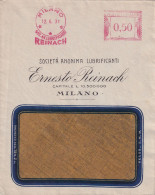 1931 Busta Con Affrancatura Meccanica Rossa EMA SOC.AN.LUBRIFICANTI  Per Auto REINACH - Auto's