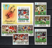 Liberia 1978 Football Soccer World Cup Set Of 6 + S/s Imperf. MNH -scarce- - 1978 – Argentina
