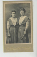 PHOTOS ORIGINALES - CDV AV. 1900 - Portrait Jeunes Filles élégantes - Photo G. MEUNIER à ANGERS - Anciennes (Av. 1900)