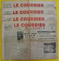 4 N° Journal Le Courrier De L'Ouest De 1947 Indochine Ho-Chi-Minh épuration Quilici Irgoun  Joanivici Palestine Sperati - Autres & Non Classés