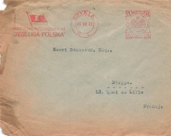 LETTRE. 26 7 30. ZEGLUGA POLSKA. GDYNIA. POUR LA FRANCE - Briefe U. Dokumente