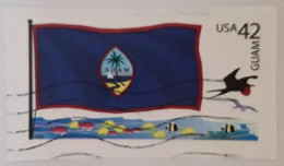 EREINIGTE STAATEN ETATS UNIS USA 2008 FLAG 14 OF OUR NATION SETENANT:GUAM 42¢ USED PAPER SC 4286 YT 4096 MI 4426 SG 4893 - Gebraucht