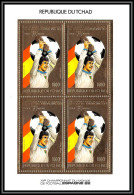 85898a/ N°942 A DINO ZOFF Espana 1982 Football Soccer Coupe Monde Tchad OR Gold Stamps ** MNH Bloc 4 - Tchad (1960-...)