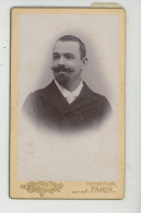 PHOTOS ORIGINALES - CDV AV. 1900 - Portrait Homme - Photo LORTET 55 Rue Cler à PARIS - Anciennes (Av. 1900)