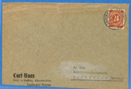 Allemagne Zone AAS 1947 - Lettre De Lauingen - G33124 - Andere & Zonder Classificatie