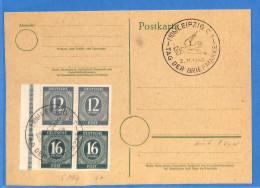 Allemagne Zone AAS 1947 - Carte Postale De Leipzig - G33111 - Altri & Non Classificati
