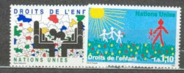 ONU GENEVE MNH ** 210-211 Les Droits De L'enfant Oeuvre De Ryuta Nakajima Et De David Papper Tableau Art Peintre - Nuovi