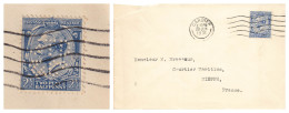 LETTRE. 20 6 31. 2 1/2 P PERFORÉ. DUNCAN &C°. CARDIFF. POUR LA FRANCE - Storia Postale