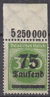 DR  286 P OR, Ungebraucht *, Überdruckmarke, 1923 - Nuovi