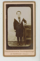 PHOTOS ORIGINALES - CDV AV. 1900 - Portrait Enfant - Photographie Universitaire C. DUMESNIL & Cie LE PERREUX (Seine) - Antiche (ante 1900)