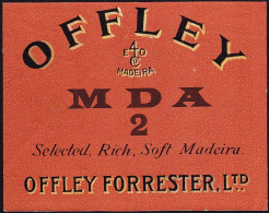 Port Wine Label, Portugal - OFFLEY Madeira MDA -|- Offley Forreter, Oporto - Sonstige & Ohne Zuordnung