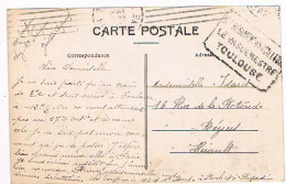 31 TOULOUSE Carte Postale En FM Avec Cachet Rectangulaire Du Vaguemestre Du 3ème Régiment D'artillerie  -  (139) - Military Postmarks From 1900 (out Of Wars Periods)