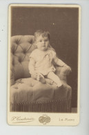 PHOTOS ORIGINALES - CDV AV. 1900 - Portrait Enfant - Photo. COUTURIER  39 Avenue Thiers , LE MANS - Antiche (ante 1900)