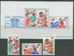 Mali 1978 Football Soccer World Cup Set Of 3 + S/s With Winners Overprint MNH - 1978 – Argentina