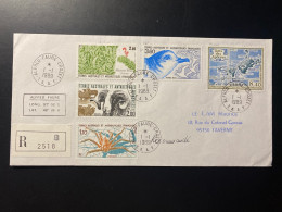 Lettre "TAAF" - 01/01/1989 - 140/142 - 143 - PA103 - TAAF - Crozet - Animaux - Oiseaux - Flore - Storia Postale