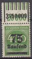 DR  287 A W OR, 1-11-1/1-5-1, Ungebraucht *, Überdruckmarke, 1923 - Ungebraucht