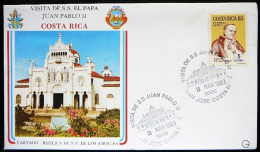 FDC Pausreizen - Voyages Du Pape - Visites Of The Pope    -   Costa Rica - Päpste