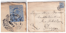 LETTRE. 18 11 30. 2 1/2 P PERFORÉ. MOXEY SAVON°. CARDIFF. POUR LA FRANCE - Lettres & Documents