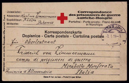 Correspondance Des Prisonniers De Guerre Autriche - Hongrie Vom 3.I.19 - Cartas & Documentos