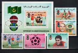 Mauritania 1977 Football Soccer World Cup Set Of 5 + S/s MNH - 1978 – Argentine
