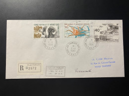 Lettre "TAAF" - 01/01/1989 - 141 - 142 - PA104 - TAAF - Kerguelen - Animaux - Covers & Documents