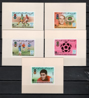 Mauritania 1977 Football Soccer World Cup Set Of 5 S/s Imperf. MNH -scarce- - 1978 – Argentine