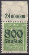 DR  301 OR, Ungebraucht *, Überdruckmarke, 1923 - Unused Stamps