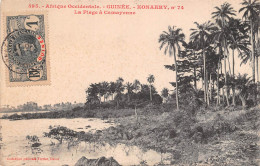 GUINEE Francaise Conakry  La Plage Camayenne  (scan Recto Verso ) Nono0027 - Guinée