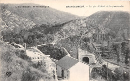 France Auvergne Chateauneuf Le Pic Alibert Et La Passerelle(scan Recto Verso ) Nono0044 - Auvergne