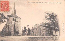 Creuse  Clocher Et L Eglise De Toulx Ste Croix Pres Boussac (scan Recto Verso ) Nono0033 - Boussac