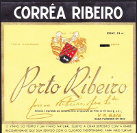 Port Wine Label, Portugal - Corrêa Ribeiro. PORTO RIBEIRO -|- Corrêa Ribeiro Filhos. Vila Nova De Gaia - Altri & Non Classificati