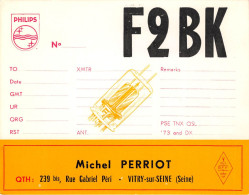 PHILIPS F2BK  Michel PERIIOT 239 Bis Gabriel Peri VITRY SUR SEINE 2(SCAN RECTO VERSO)NONO0087 - Advertising