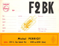 PHILIPS F2BK  Michel PERIIOT 239 Bis Gabriel Peri VITRY SUR SEINE(SCAN RECTO VERSO)NONO0087 - Advertising