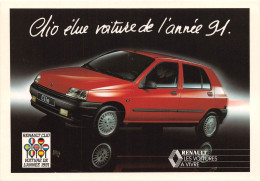 CLIO Elue Voiture De L Annee 91 RENAULT Les Voitures A Vivre(SCAN RECTO VERSO)NONO0086 - Advertising