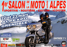 1er Salon De La MOTO Des ALPES Sportive Routiere Custom Scooter 22 Et 23 Mars Alpexpo(SCAN RECTO VERSO)NONO0086 - Reclame