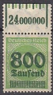 DR  306 OR, 0-6-0/1-5-1, Ungebraucht *, Überdruckmarke, 1923 - Unused Stamps