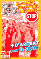 Plus D Argent Pour La Secu Salaires Bloques Emplois Supprimes Personnels Meprises Stop(SCAN RECTO VERSO)NONO0070 - Pubblicitari