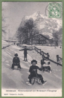 CPA  - SUISSE - GRINDELWALD - WINTERLANDSCHAFT UND WINTERSPORT ( Tobogging) - Animation 1er Plan, Enfants Sur Luges - Grindelwald