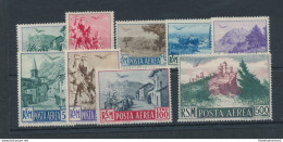 1950 SAN MARINO - Vedute Soggetti E Formati Vari , N. 83/91 , MNH** - Corréo Aéreo