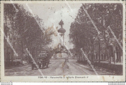 Bb124 Cartolina Torino Citta' Monumento A Vittorio Emanuele II 1926 Piemonte - Sonstige & Ohne Zuordnung