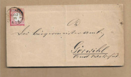 Los Vom 09.05  Briefumschlag Aus Freiburg 1872  Kleiner Brustschild Kreuzer - Cartas & Documentos