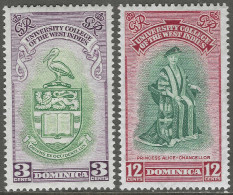 Dominica. 1951 Inauguration Of BWI University College. MH Complete Set. SG 118-119. M5030 - Dominica (...-1978)