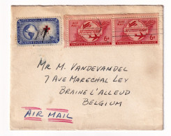 USA International Red Cross Croix Rouge Air Mail 50th Anniversary Of Powered Flight 1953 Braine L'Alleud Belgique - 2a. 1941-1960 Oblitérés