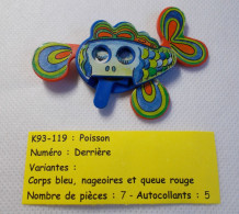 Kinder - Poisson, Corps Bleu, Nageoires Et Queue Rouge - K93 119 - Sans BPZ - Montables