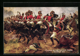 Künstler-AK Harry Payne: Waterloo, Charge Of The First Life Guards 1815  - Sonstige & Ohne Zuordnung